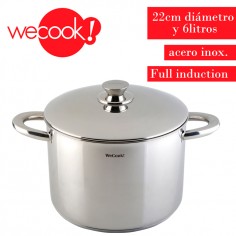 Olla con tapa acero inox. 22cm Wecook full induction  Casa Rex