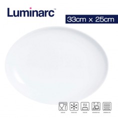 Bandeja oval blanca Diwali 33cmx25cm Luminarc  Casa Rex