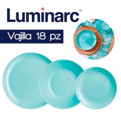 Vajilla 18pz Turquesa Diwali Luminarc  Casa Rex
