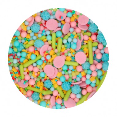 Decoraciones azúcar o Sprinkles Medley Happy 65gr Funcakes - Casa Rex