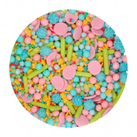 Decoraciones azúcar o Sprinkles Medley Happy 65gr Funcakes - Casa Rex