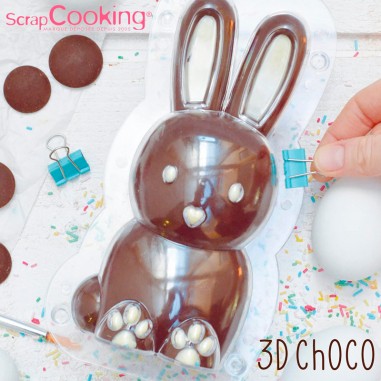 Molde chocolate conejo 3D Scrapcooking - Casa Rex