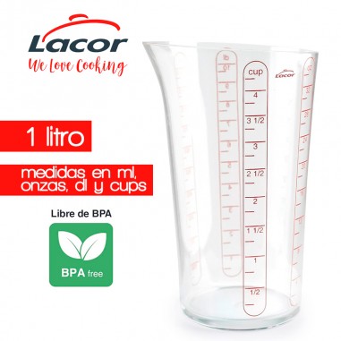 Vaso medidor 1 litro Lacor -  Casa Rex