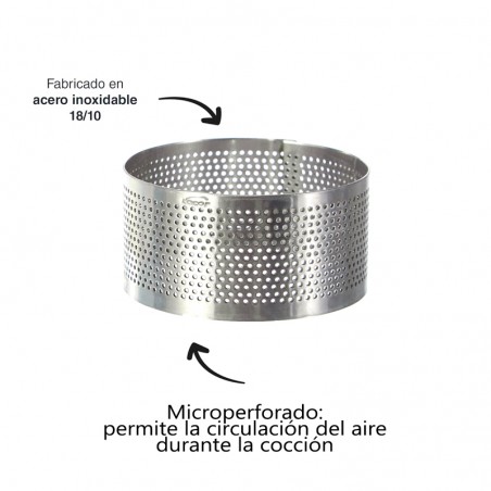 Aro redondo perforado repostería 7cm x 3,5cm Lacor  Casa Rex