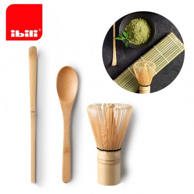 Set 3 piezas bambú para hacer té matcha Ibili  Casa Rex