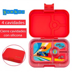 Caja desayuno o bento Panino Car Race 4C Yumbox  Casa Rex