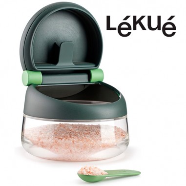 Salero cocina base cristal con tapa Lékué  Casa Rex