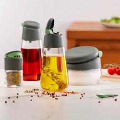 Salero cocina base cristal con tapa Lékué  Casa Rex 2