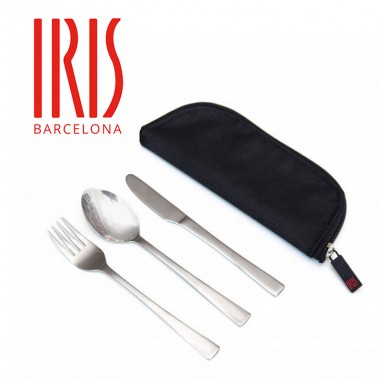 Set cubiertos con estuche Take Away Iris Casa Rex