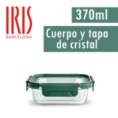Contenedor de cristal con tapa cristal 370ml Iris  Casa Rex