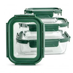 Contenedor de cristal con tapa cristal 1040ml Iris  Casa Rex 2