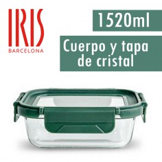 Contenedor de cristal con tapa cristal 1520ml Iris  Casa Rex