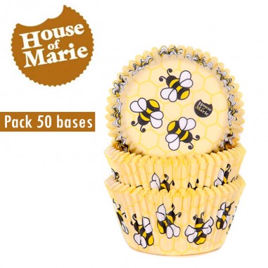 Pack 50 bases cupcakes  abejas House of Marie  Casa Rex