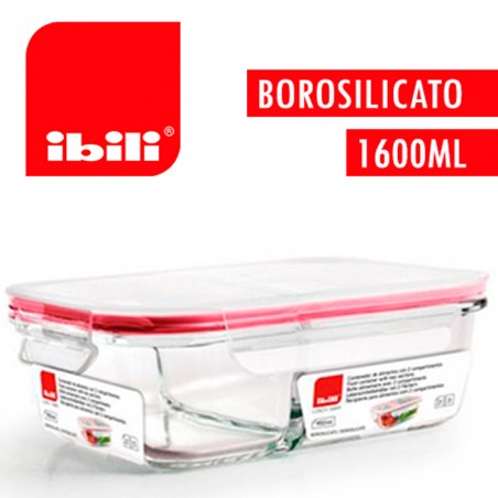 Contenedor para alimentos cristal 1600ml Ibili  Casa Rex