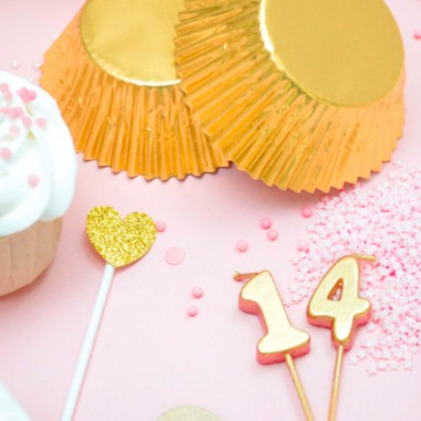 Set velas números y estrellas oro Scrapcooking  Casa Rex