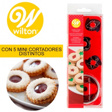 Set cortadores galleta Linzer redondo rizado Wilton  Casa Rex