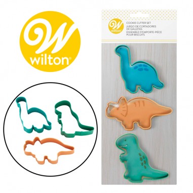 Set 3 cortadores de galleta Dinosaurios Wilton - Casa Rex