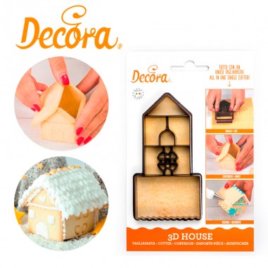 Cortador de galletas mini casa 3D Decora  Casa Rex