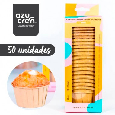 Pack 50 bases cupcakes o muffins Kraft Azucren  Casa Rex