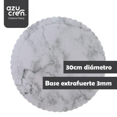 Base tarta redonda Mármol borde ondulado 30cm  Casa Rex