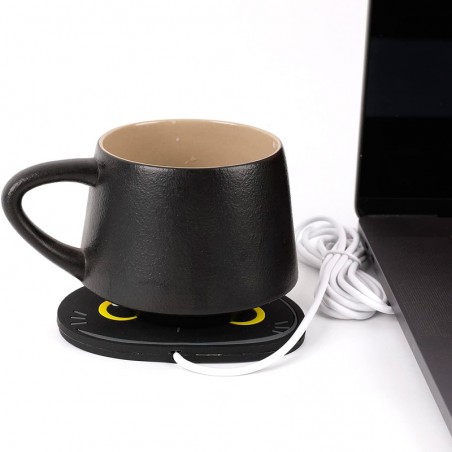 Calentador de bebidas cara gato negro USB iTotal  Casa Rex