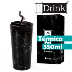 Mug térmico viaje mármol negro 350ml Idrink  Casa Rex