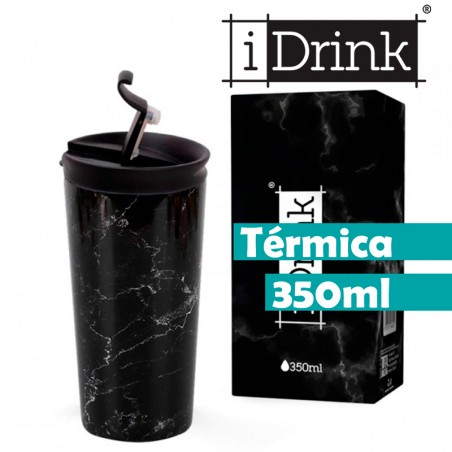 Mug térmico viaje mármol negro 350ml Idrink  Casa Rex