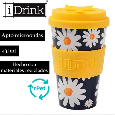 Taza ecológica Daisy para llevar 435ml Idrink - Casa Rex