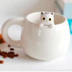 Taza Charm White Cat 470ml Itotal -  Casa Rex 2