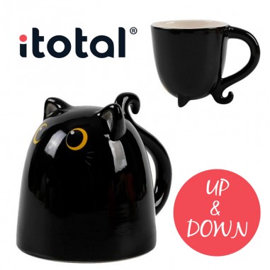 Mug Up&Down gato negro Itotal  Casa Rex