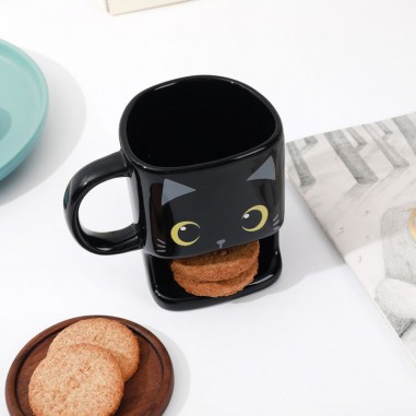 Mug Cookie Pocket gato negro Itotal  Casa Rex