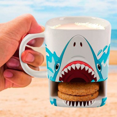 Mug Cookie Pocket Tiburón Itotal  Casa Rex