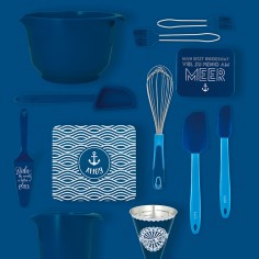 Caja para galletas Ahoy azul 21cm x 19cm Birkmann  Casa Rex 2
