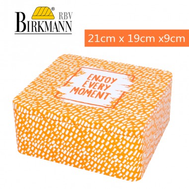 Caja para galletas Every naranja 21cm x 19cm Birkmann  Casa Rex