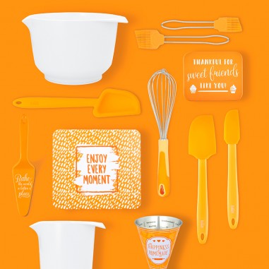 Caja aluminio para galletas Every naranja 21cm x 19cm Birkmann  Casa Rex