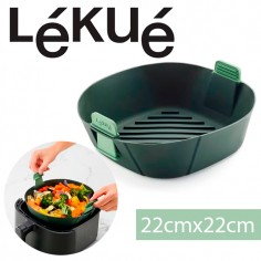 Bandeja o recipiente adaptable freidora de aire 22cm x 22cm Lékué  Casa Rex