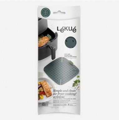Tapete silicona freidora de aire 22cm x 22cm Lékué  Casa Rex