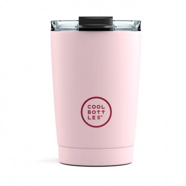 Taza para llevar termo rosa 330ml triple capa CoolBottles  Casa Rex