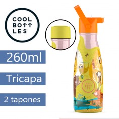 Botella infantil térmica Jungla 260ml triple capa CoolBottles  Casa Rex