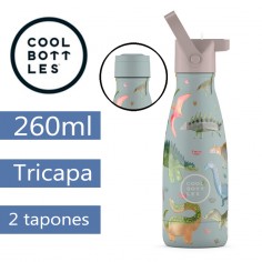 Botella infantil termo Dino 260ml triple capa CoolBottles  Casa Rex