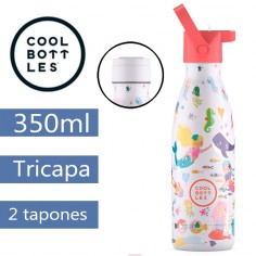 Botella infantil térmica Sirenas 350ml triple capa CoolBottles  Casa Rex