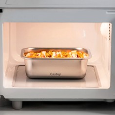 Contenedor acero microondas rectangular 1780ml Castey  Casa Rex 2
