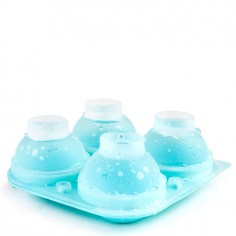 Cubitera 4 bolas de hielo silicona con tapa Ibili  Casa Rex 2