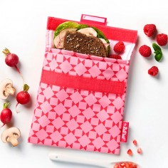 Snack'n'go Tiles Square rosa - Bolsa porta meriendas  Casa Rex 2