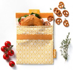 Snack'n'go Tiles Triangle amarillo - Bolsa porta meriendas  Casa Rex 2