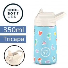 Botella infantil térmica Kiddie Rainbow 350ml triple capa CoolBottles  Casa Rex