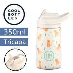 Botella infantil térmica Kiddie tigres 350ml triple capa CoolBottles  Casa Rex