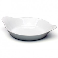 Plato porcelana blanco 22cm con asas tapas  Casa Rex 2