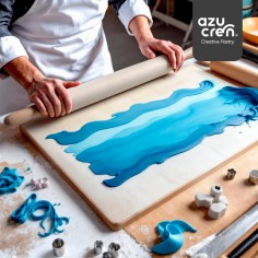 Pasta de azúcar o fondant azul Azucren Elite 1kg - Casa Rex 2