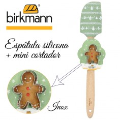 Espátula repostería árboles + mini cortador ginger Navidad Birkmann  Casa Rex